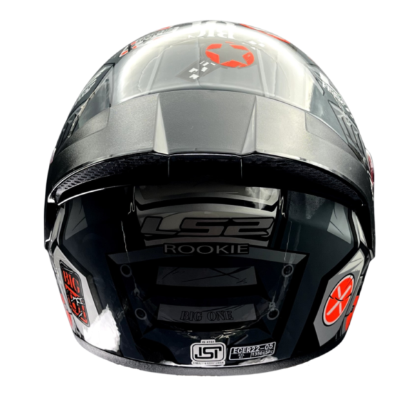 LS2 FF 352 Rookie Big One Hi Viz Ora Helmet - Image 5