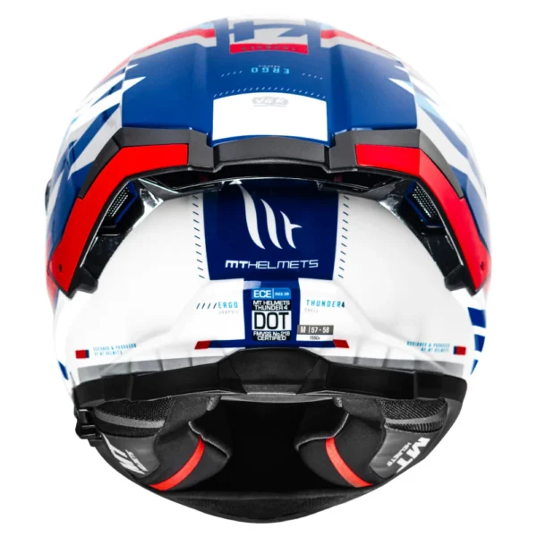 MT Thunder 4 SV Ergo C7 Gloss Blue Helmet - Image 5