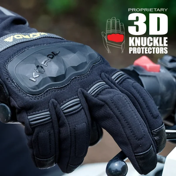 Korda Splash Waterproof Black Riding Gloves - Image 4