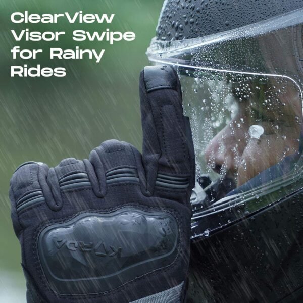 Korda Splash Waterproof Black Riding Gloves - Image 3